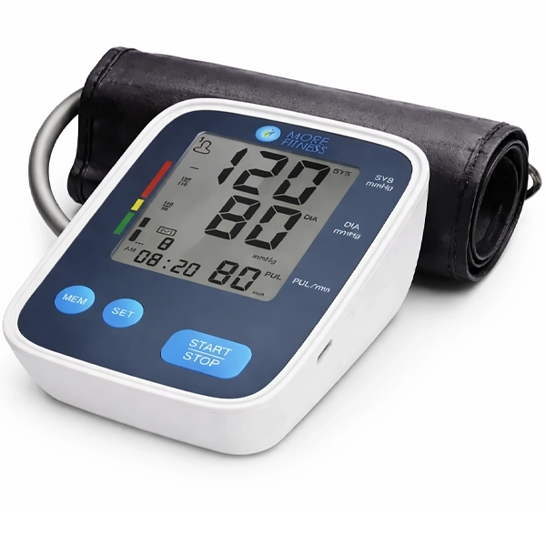 Aparato de Presión Digital para Brazo More Fitness MF-641ND Pantalla LCD - Blanco/Azul