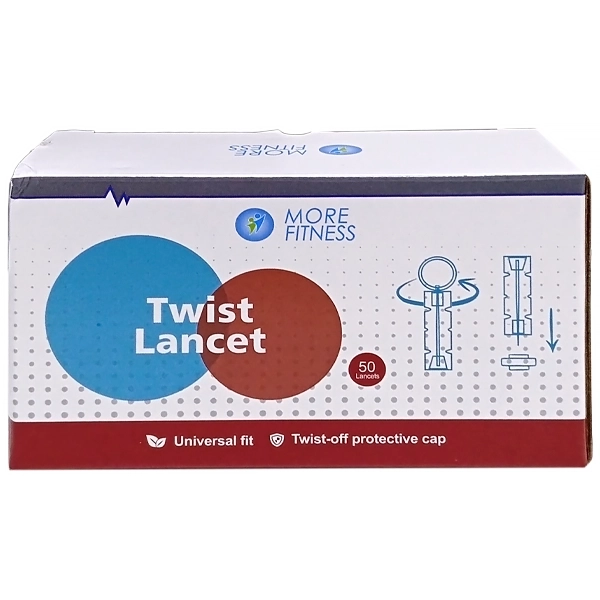 Tiras y lancetas de Medidor de Glucosa More Fitness G-425-3S con 50 Unidades