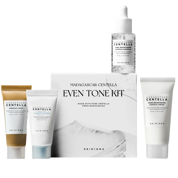 Kit Cuidado Facial SKIN1004 Madagascar Centella Even Tone - 4 Piezas (CJ Fea)