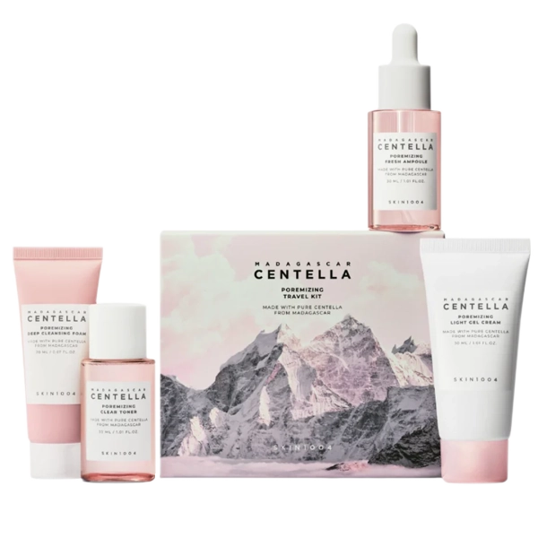 Kit Cuidado Facial SKIN1004 Madagascar Centella Poremizing Travel - 4 Peças