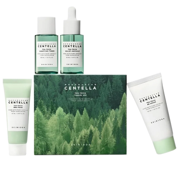 Kit Cuidado Facial SKIN1004 Madagascar Centella Tea-Trica Travel - 4 Peças