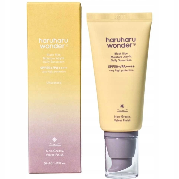 Protector Solar Facial Haruharu Wonder Black Rice Moisture Airyfit Daily Sunscreen SPF 50+ PA++++ 50 ml