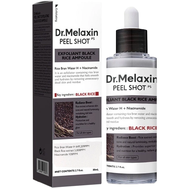 Exfoliante Facial Dr.Melaxin Peel Shot Black Rice Ampoule 80 ml