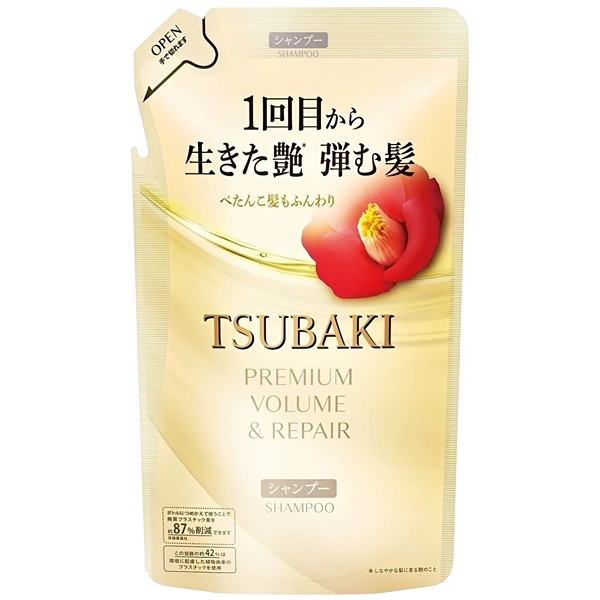 Shampoo Tsubaki Premium Volume & Repair Refil de 300 ml