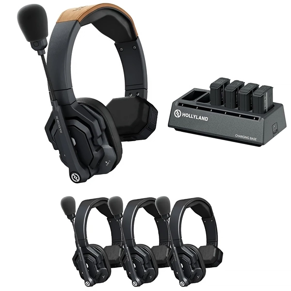 Sistema de Intercomunicación Inalámbrico Hollyland Solidcom SE - 4S (Versión Global) - Negro