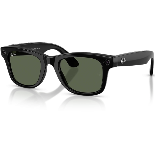 Gafas de Sol Ray Ban Meta Wayfarer Gen 2 RW4012 con Cámara/Wi-Fi - Shiny Black/G15 Green