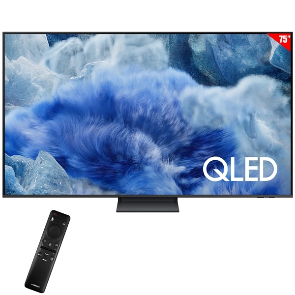 Smart TV QLED 75" Samsung Q8F QN75Q8FAAP 4K Ultra HD Tizen Wi-Fi/Bluetooth com Conversor Digital