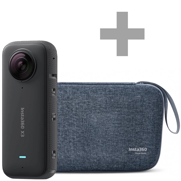 CAMERA INSTA360 X3 CINSAAQ/B PRETO + CARRY CASE CINSBAMA