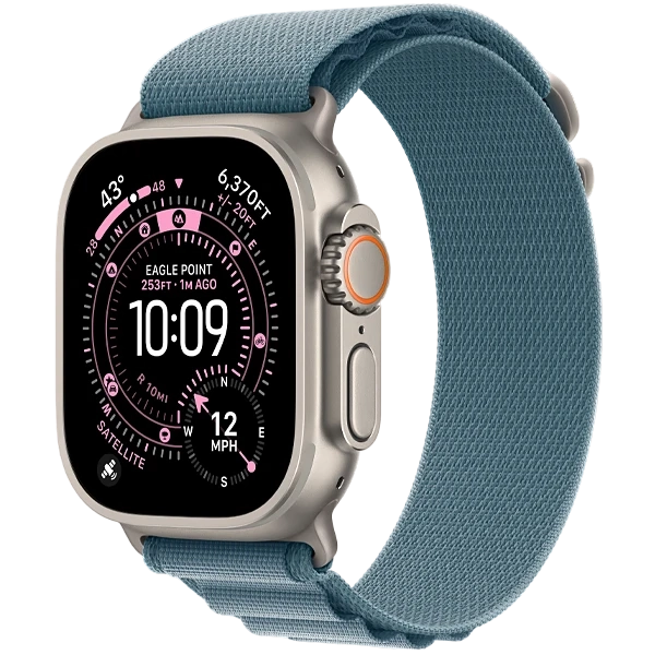 Apple Watch Ultra 3 49 mm/M MEWM4LW A3281 GPS + Celular - Natural Titanium/Light Blue Alpine Loop