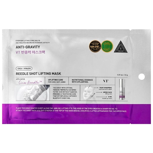 Máscara Facial VT Cosmetics Reedle Shot Liftingl Mask - 1 Unidad