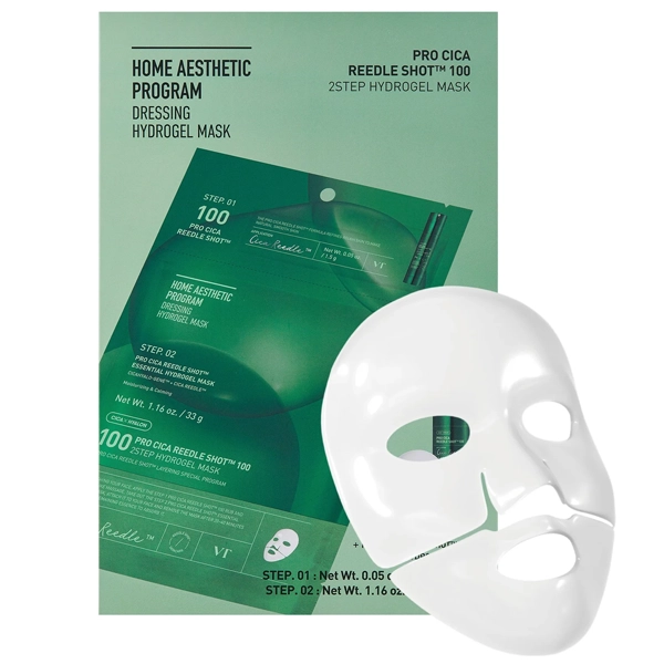 Máscara Facial VT Cosmetics Pro Cica Reedle Shot 100 2-Step - 4 Unidades
