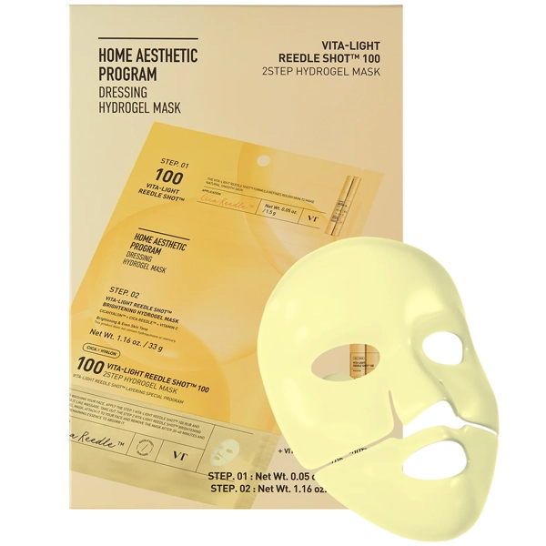 Máscara Facial VT Cosmetics Vita-light Reedle Shot 100 2-Step - 4 Unidades