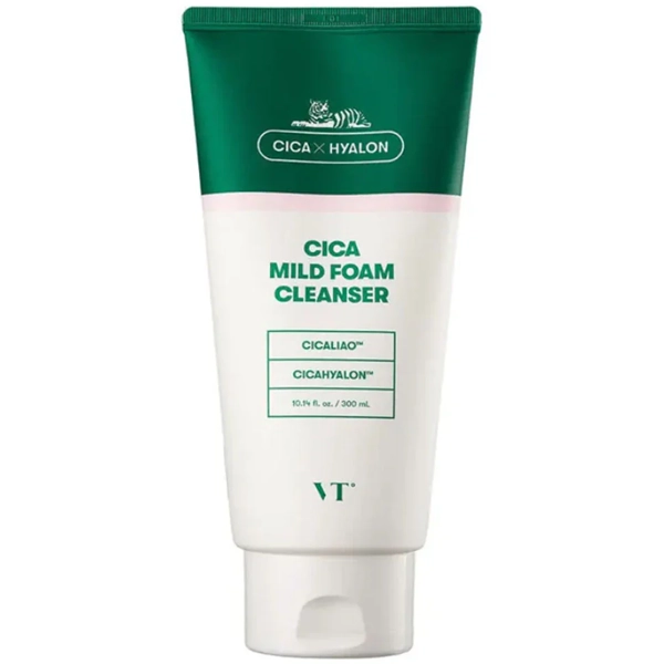 Espuma Facial de Limpieza VT Cosmetics CICA Mild Foam de 300 ml