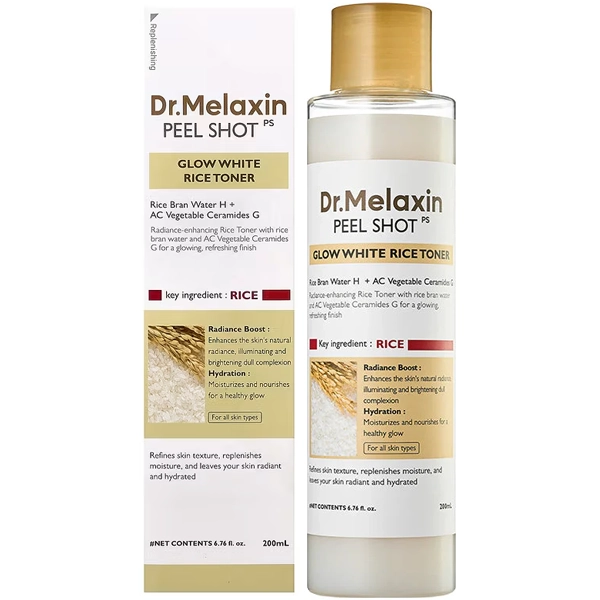 Tónico Facial Dr.Melaxin Peel Shot Glow White Rice Toner de 200 ml