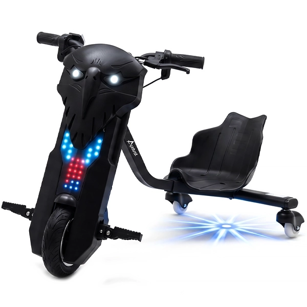 Triciclo Elétrico Audisat TE-8X 8" Bluetooth/Speaker - Preto (1 Mês de Garantia)