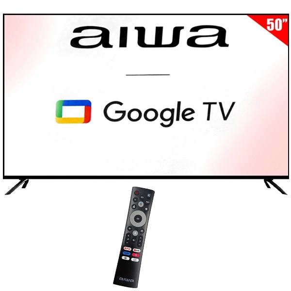Smart TV LED 50" Aiwa AW50FHD Full HD Google TV Wi-Fi/Bluetooth com Conversor Digital