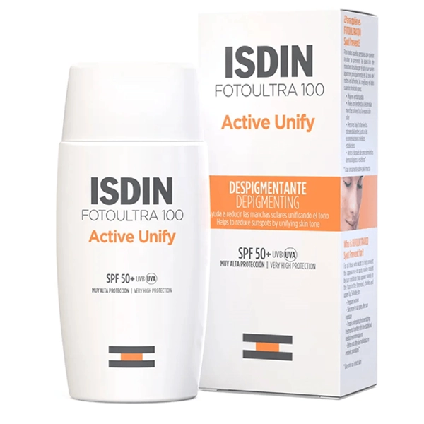 Protetor Solar Facial ISDIN Fotoultra100 Active Unify SPF50+ 50 ml