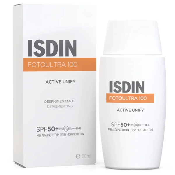 Protetor Solar Facial ISDIN Fotoultra100 Active Unify SPF50+ 50 ml