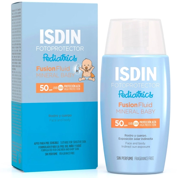 Protetor Solar Isdin Pediatrics Fusion Fluid Mineral Baby SPF 50 50 ml