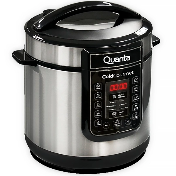PANELA DE PRESSAO QUANTA QTOPE300 6LITROS 220V/60HZ SILVER/PRETO