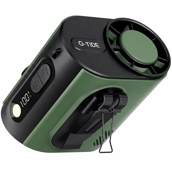Mini Ventilador G-TiDE FW02 5 Aspas Recargable - Verde/Negro