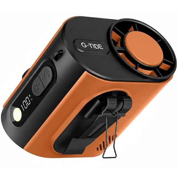Mini Ventilador G-TiDE FW02 5 Aspas Recargable - Naranja/Negro
