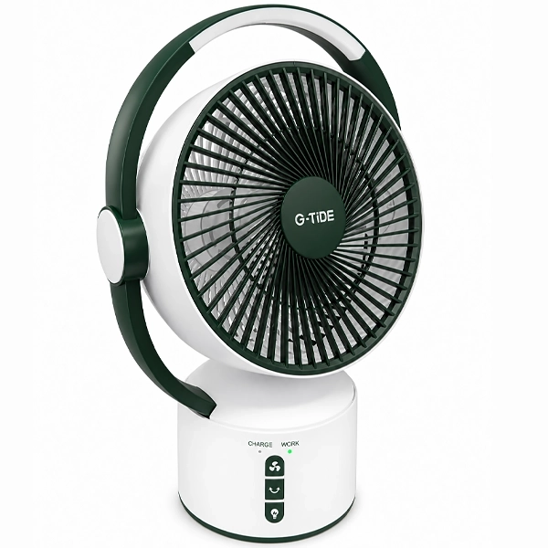 Mini Ventilador G-TiDE FS01 5 Aspas Recargable - Verde/Blanco