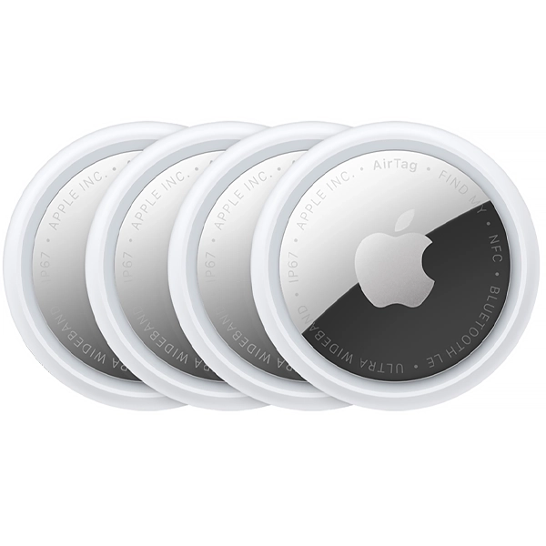 Localizador Apple AirTag 2nd Generation A2937 MFEA4AM (2026) con Bluetooth - Plata/Blanco (4 Unidades)