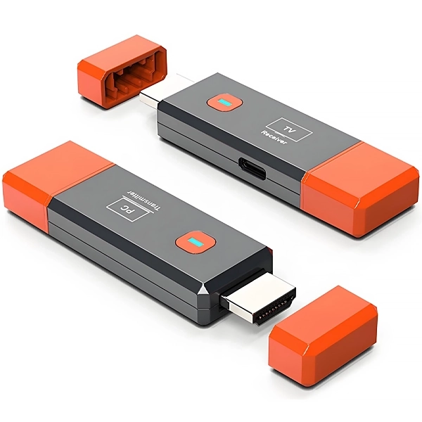 Adaptador HDMI HD Wireless Full HD - Gris/Naranja
