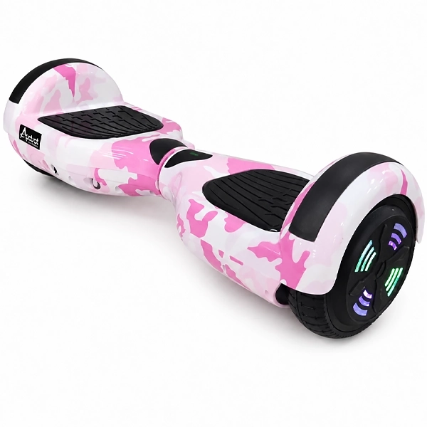 Scooter Elétrico Audisat Urban Core X 6.5" Bluetooth/Speaker - Camouflage Pink + Bolsa (1 Mês de Garantia)