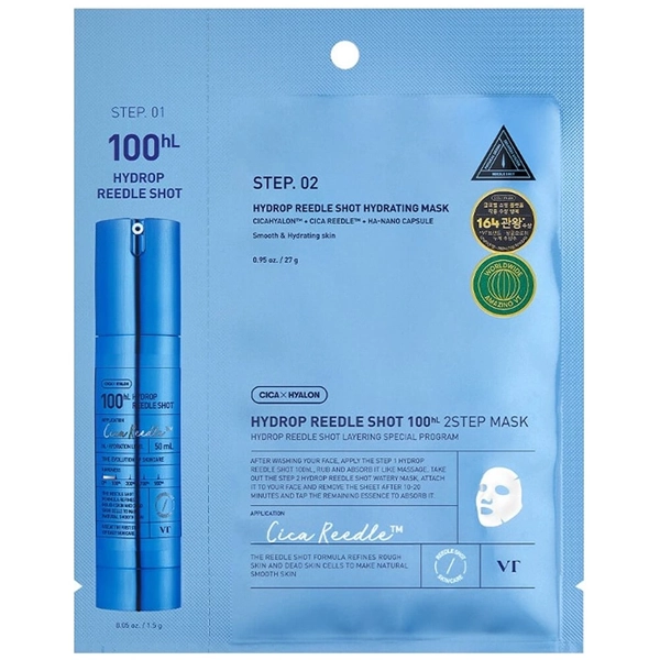 Mascarilla Facial VT Cosmetics Hydrop Reedle Shot 100hL 2 Step - 1 Unidad