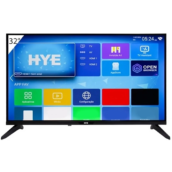 Smart TV QLED 32" HYE 32ATHQ HD Android con Conversor Digital