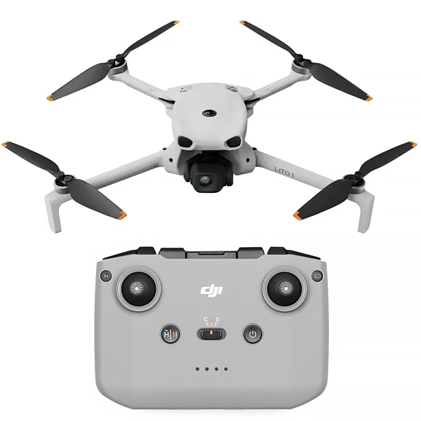 Drone DJI Lito 1 DGN12C (DJI RC-N3) Anatel 4K com GPS - Cinza Claro