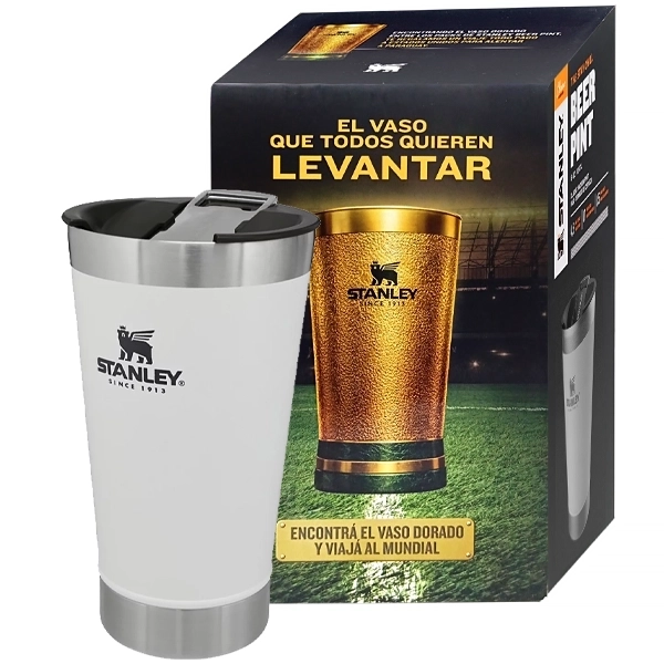 COPO TERMICO STANLEY CLASSIC BEER PINT 519-028 473ML BRANCO (MUNDIAL)
