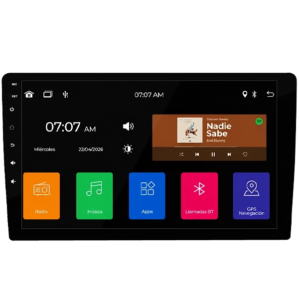 Multimídia Receiver Krab KBRM9 de 9" com GPS/Bluetooth/Wi-Fi