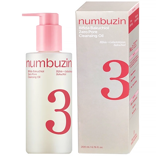 Limpador Facial Numbuzin No3 Bifida Bakuchiol Zero Pore Oil de 200ml