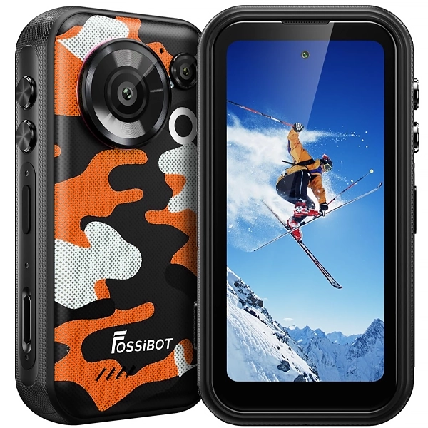 Celular Fossibot F116 Pro NFC Dual SIM de 256GB/12GB RAM de 4" 48+50MP/32MP - Naranja Camuflado