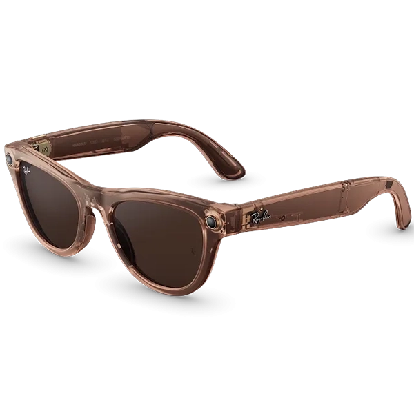 Gafas de Sol Ray Ban Meta Skyler (Gen 2) RW4014 con Cámara/Wi-Fi - Shiny Peach/Transitions Brown
