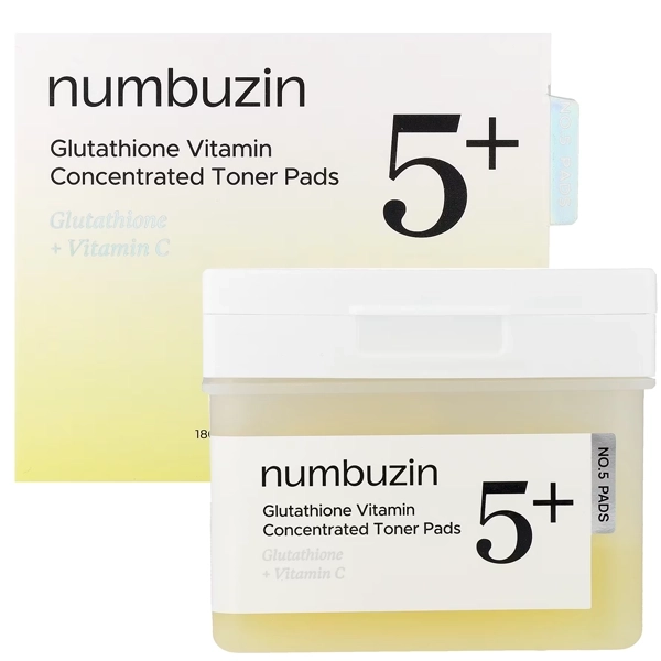 Almofadas Tônicas Numbuzin No.5 Glutathione Vitamin Concentrated de 70 Unidades