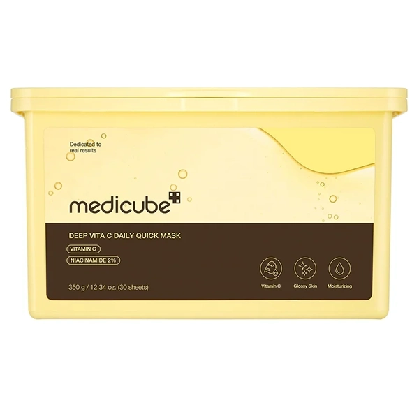 Mascarilla Facial Medicube Deep Vita C Daily Quick Mask - 30 Unidades (Frasco Dañado)