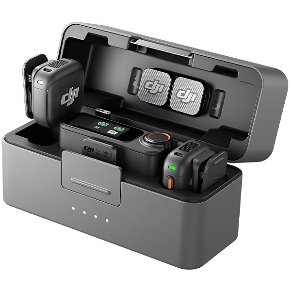 Microfone Sem Fio DJI MIC 3 Anatel com USB-C - Preto