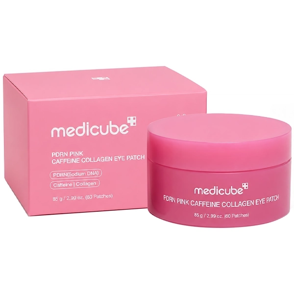 Máscara para Contorno de Olhos Medicube PDRN Pink Caffeine Collagen Eye Patch - 60 Unidades