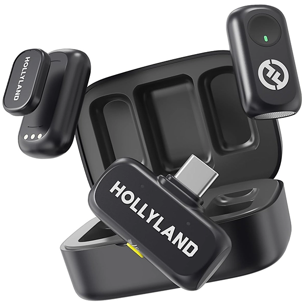 Microfone Sem Fio para Smartphone Hollyland LARK A1 Duo com USB-C - Space Gray (Anatel)