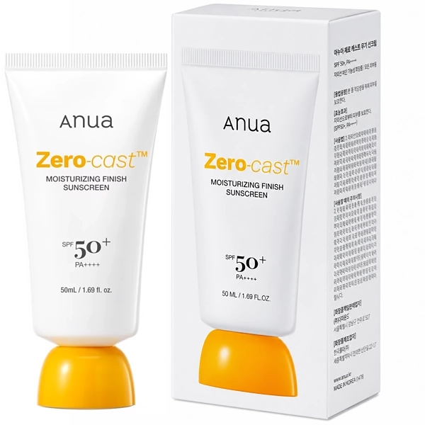 Protector Solar Facial Anua Zero-Cast Moisturizing Finish SPF 50+ PA++++ 50ml