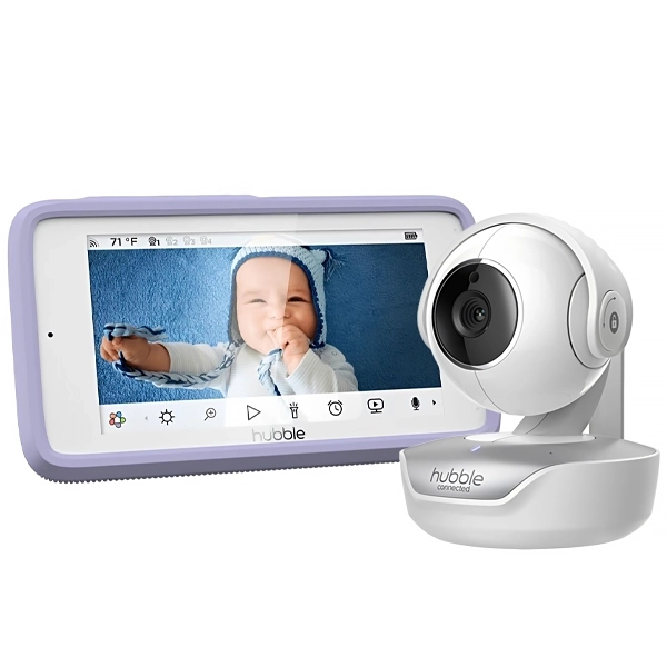 Niñera Electrónica Hubble Nursery Pal Premium de 5" Wi-Fi con Visión Nocturna - Blanca
