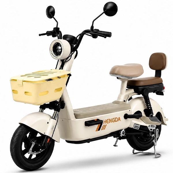 Moto Elétrica Hengda YQ-YYZ 350 watts Autonomia 35 km - Bege
