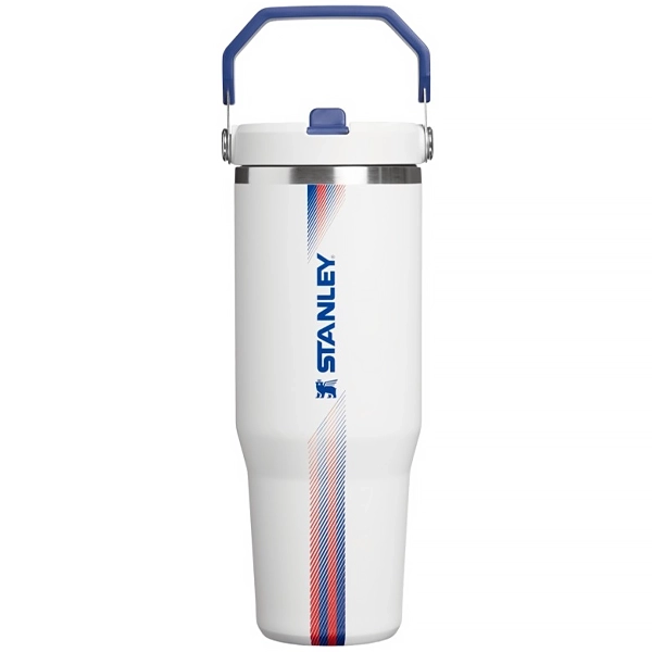 Termo Stanley The IceFlow Flip Straw Tumbler de 887 ml - Team White Dark Blue