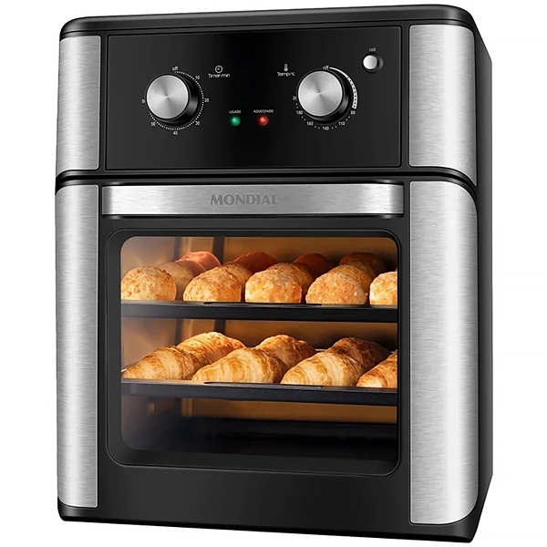 Fritadeira Elétrica + Forno Mondial AFON-12L-AB 2.000 watts 12 Litros 127V ~ 60 Hz - Preto/Prata