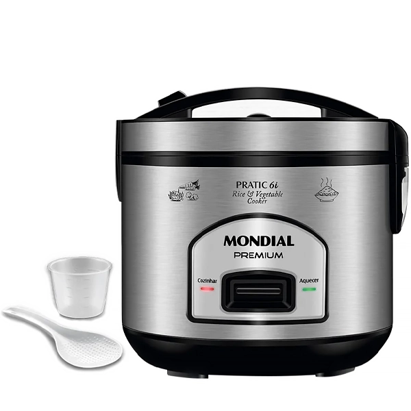 PANELA DE ARROZ MONDIAL PE-43-6X PRATIC 6I 500WATTS 220V/50/60HZ SI/PR