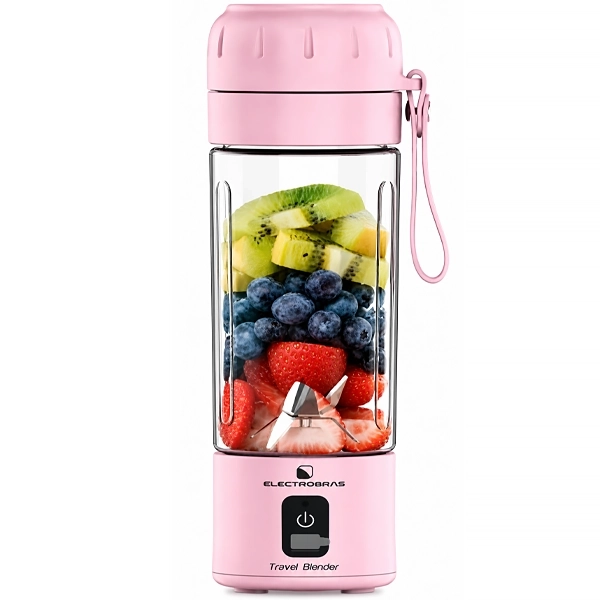 Liquidificador Portátil Electrobras Travel Blender ECTB-70 70 watts 350ml - Rosa